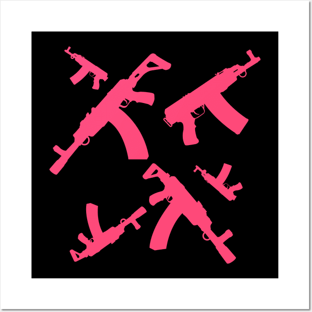 Pink Ka-boom Assault rifle VZ-58 Wall Art by YujiVI